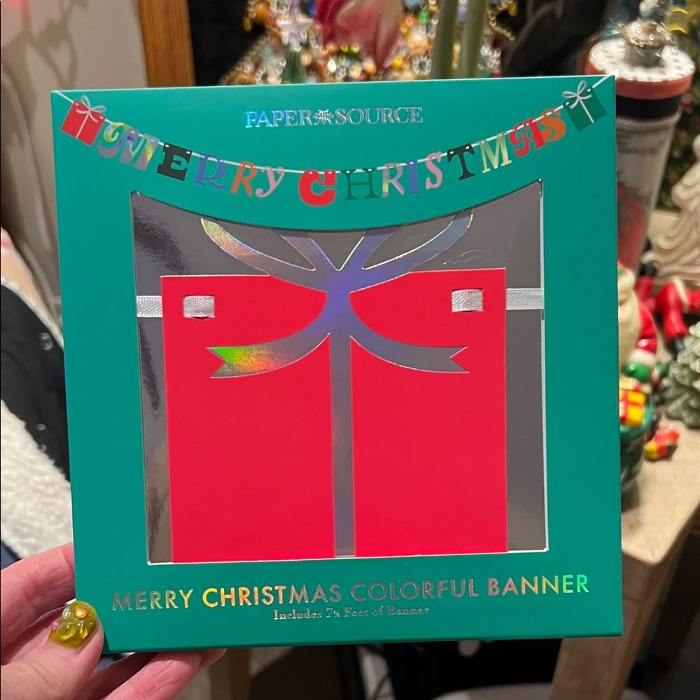 Paper Source MERRY CHRISTMAS Red and Green Christmas Banner